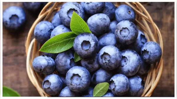 Bowl of fresh blueberries