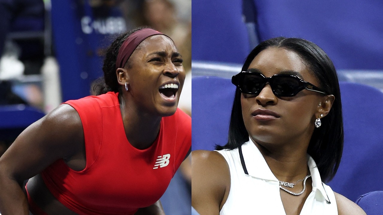 Watch: Coco Gauff meets gymnastics legend Simone Biles at US Open (AFP Photos) Coco Gauff, Simone Biles
