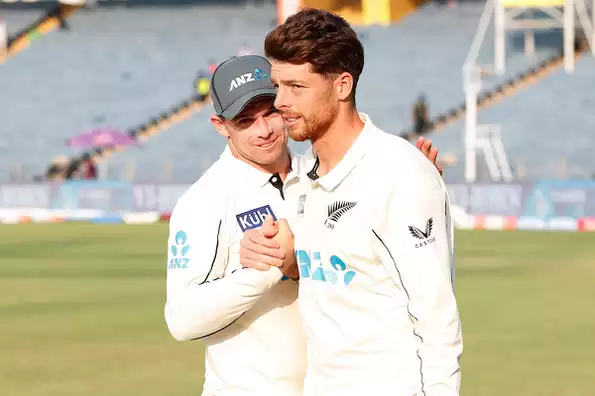 Mitchell Santner leading New Zealand in the first Test.